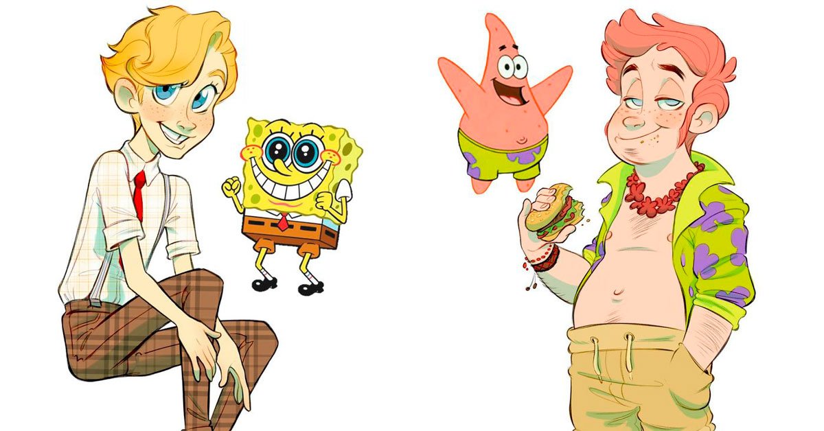 Artista recria personagens de Bob Esponja em One Piece