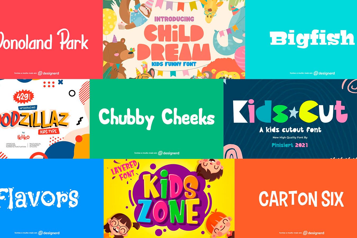 42 fontes de letras infantis e divertidas (gratuitas e premium) • Designerd