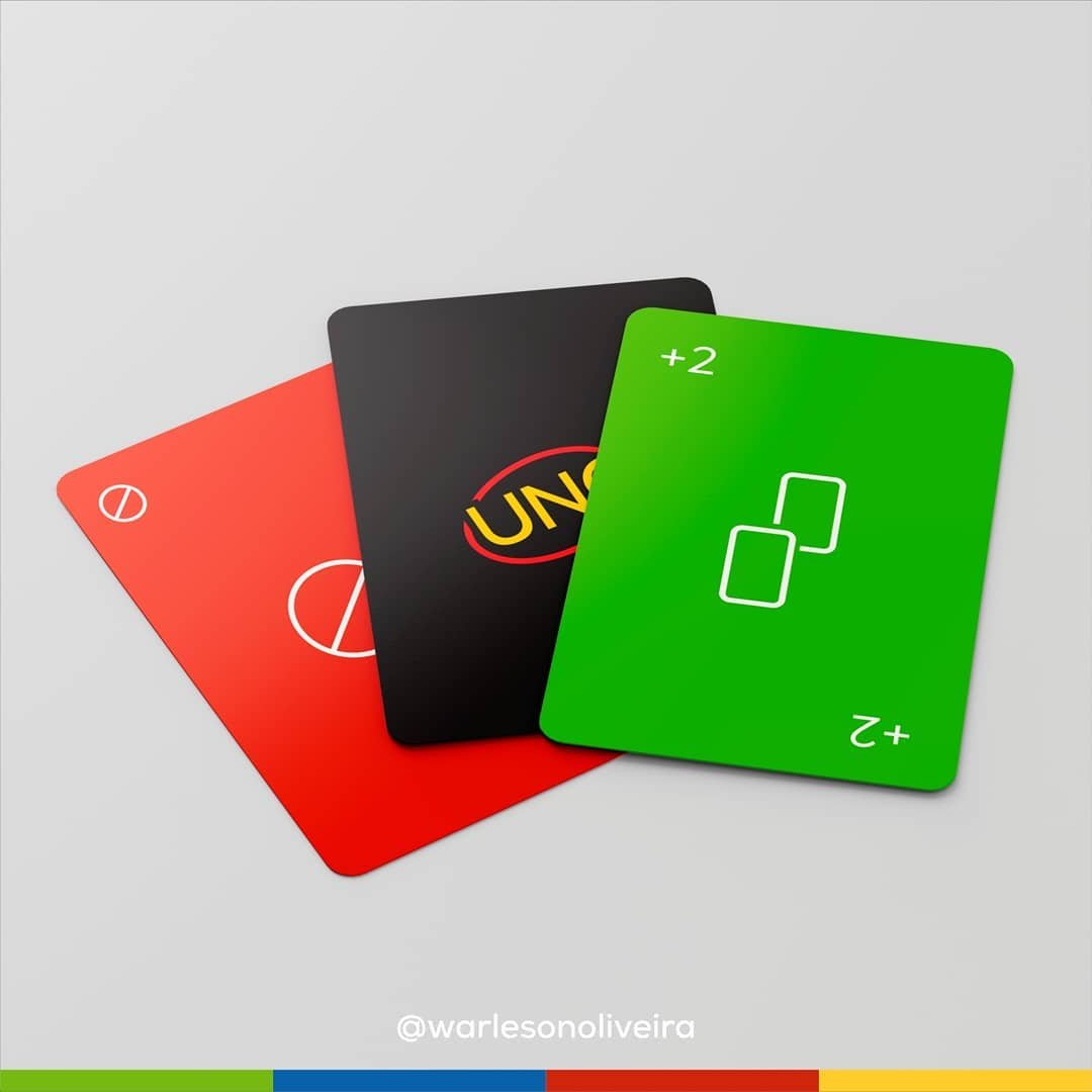 O jogo de cartas UNO ganha versão minimalista no projeto conceitual do  designer Warleson Oliveira – Rafaela MR Design em 2023