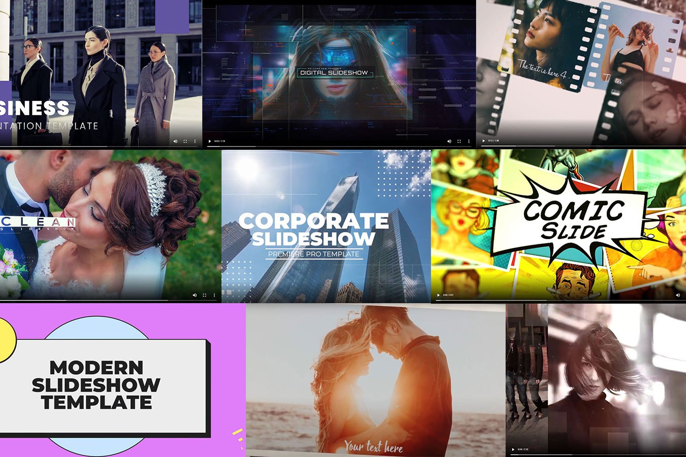 20 Templates de Slideshow para Premiere (gratuitos e premium) • Designerd