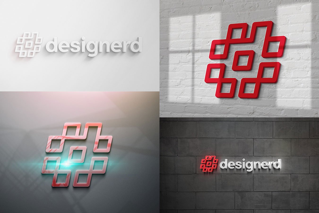 Mockup para Logo: 26 opções (gratuitas e premium) para apresentar logotipos  3D • Designerd