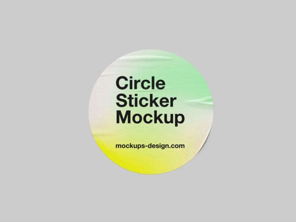 Coleção de mockups de adesivos - círculo