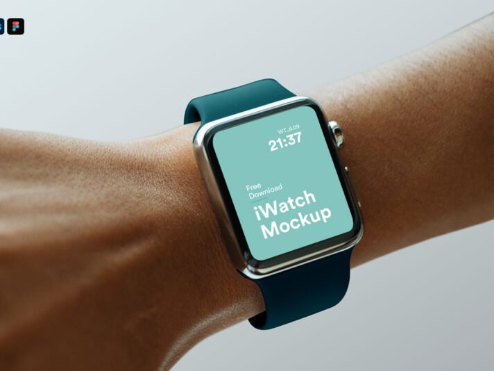 Mockup de Apple Watch grátis no pulso