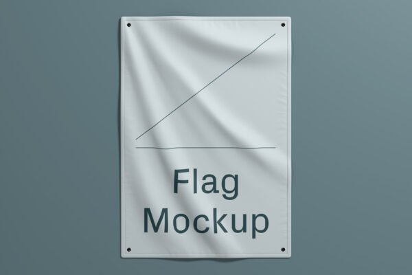 Mockup de Bandeira para Acampamento Grátis