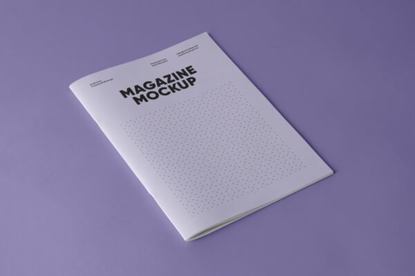 Mockup de Revista com Capa Flexível Gratuita