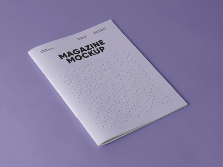 Mockup de Revista com Capa Flexível Gratuita