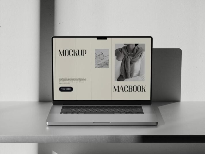 Mockup do Macbook Industrial Falk