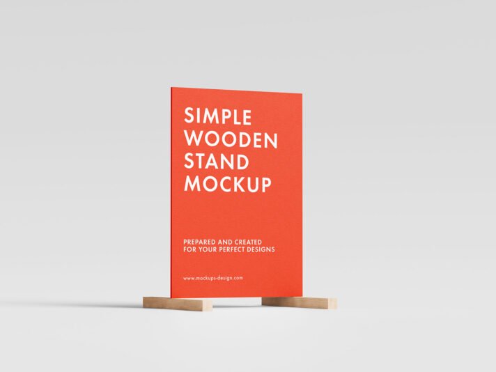 Mockup de suporte simples de madeira