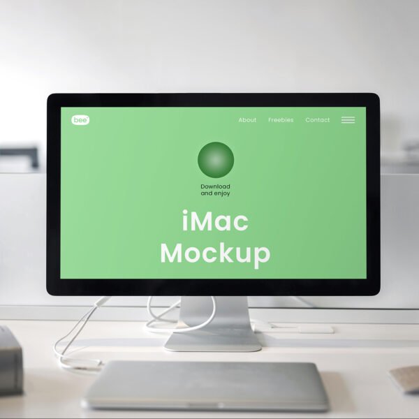 Mockup gratuito do iMac Studio Display