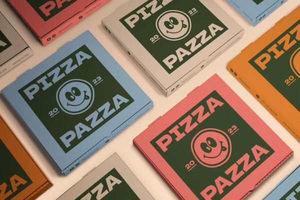 Mockup de Caixa de Pizza Quadrada