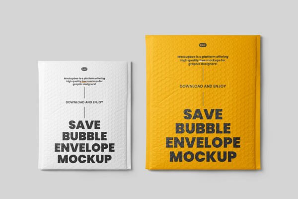 Mockup de Envelopes Bolha Grandes Grátis