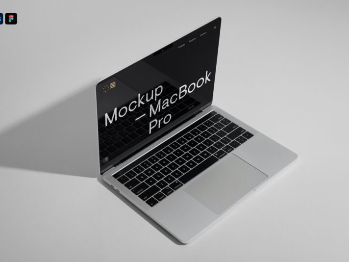 Mockup Gratuito de MacBook Pro Prateado