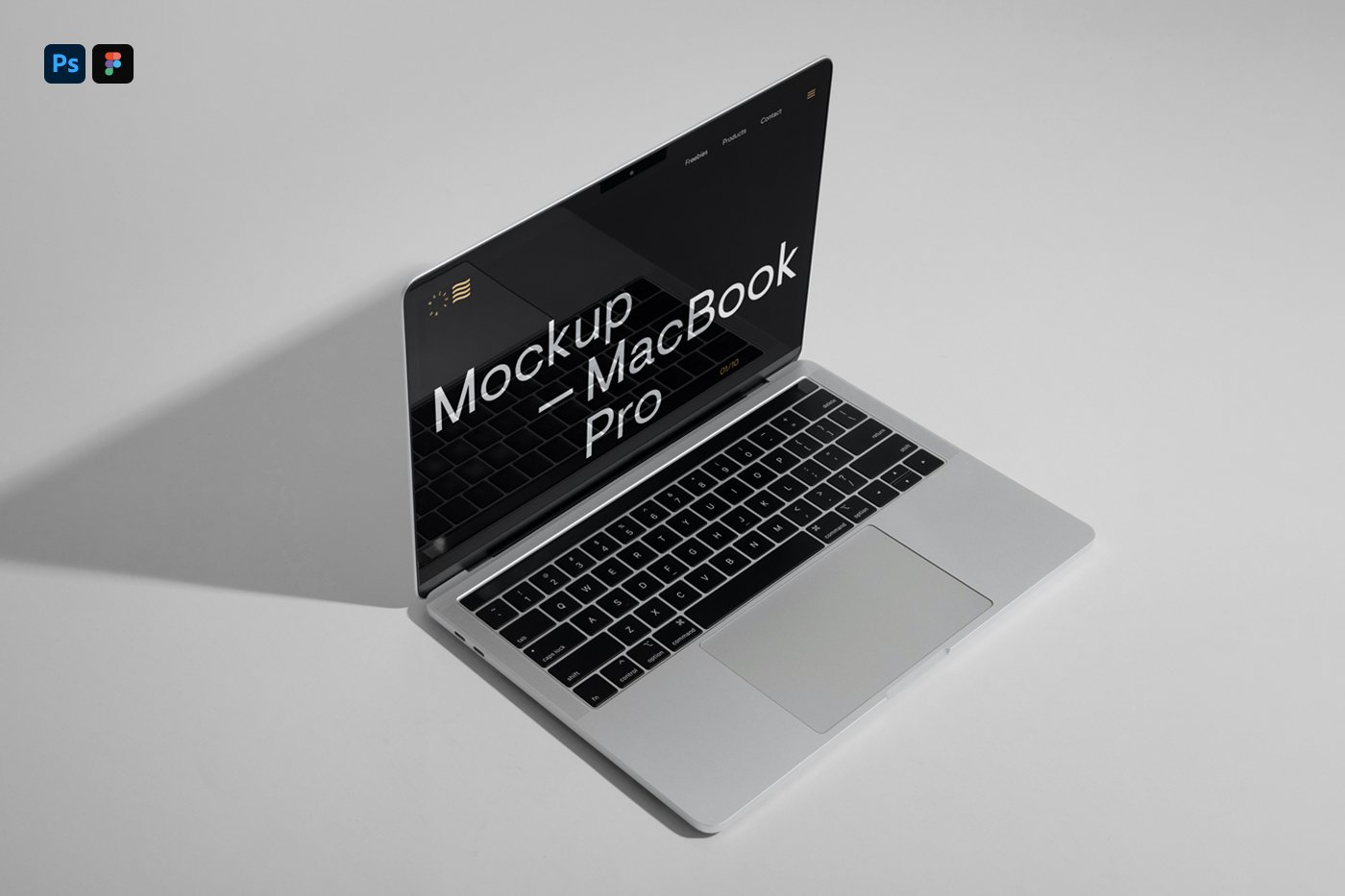 Mockup Gratuito de MacBook Pro Prateado