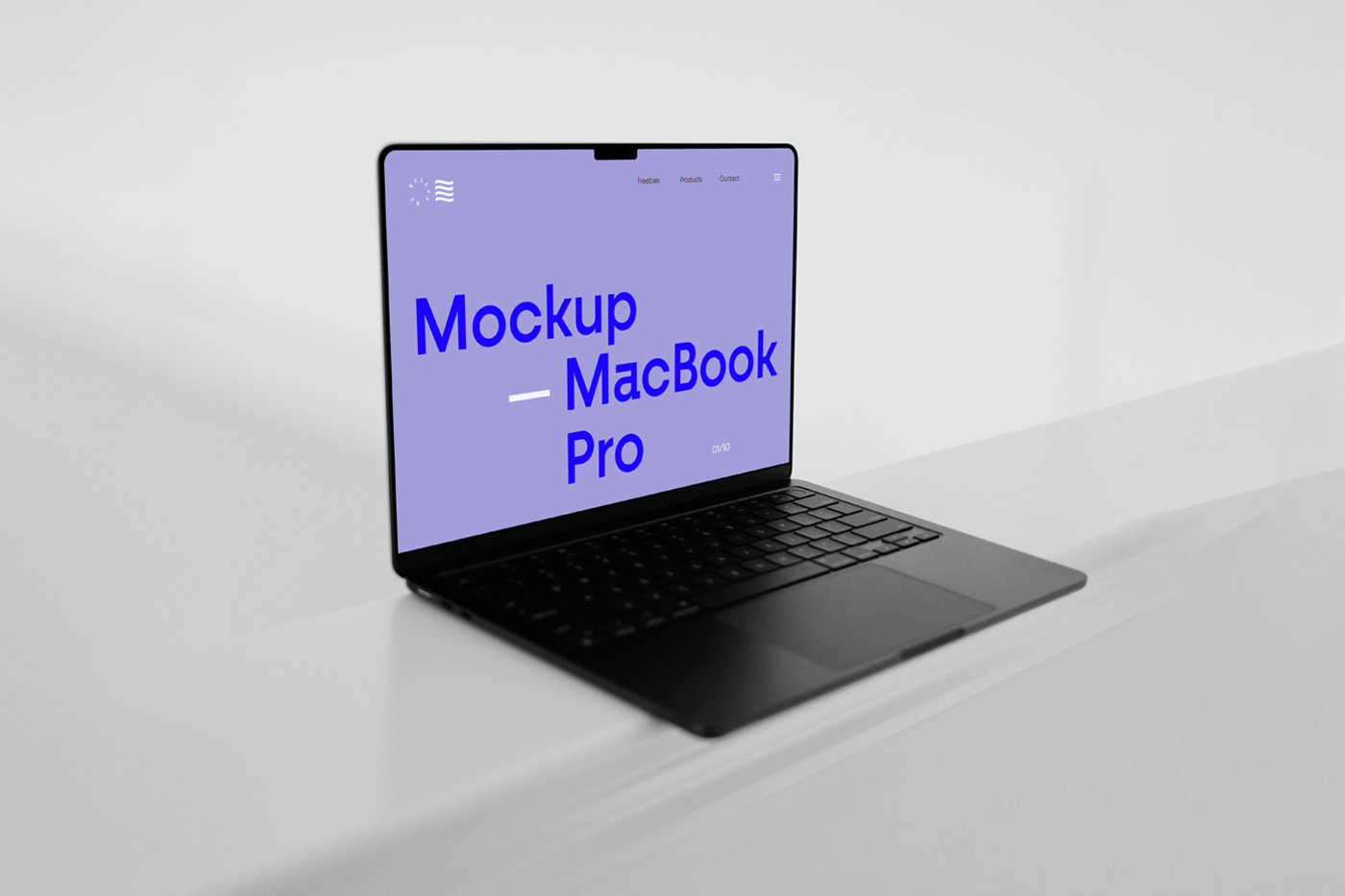 Mockup grátis de MacBook Pro no chão